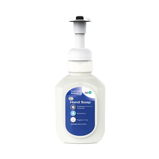 Kindest Kare® Advanced Foaming Antimicrobial Soap, 15-ounce Pump Bottle, 18/CS
