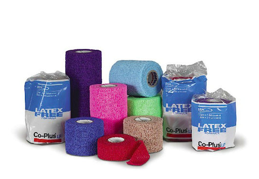Co-Plus® Lf Self-Adherent Closure Compression Bandage, 6 Inch X 5 Yard, 12/Cs