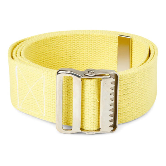 BELT, GAIT W/BUCKLE WASHABLE COTTON YLW 2"X60", 1/EA