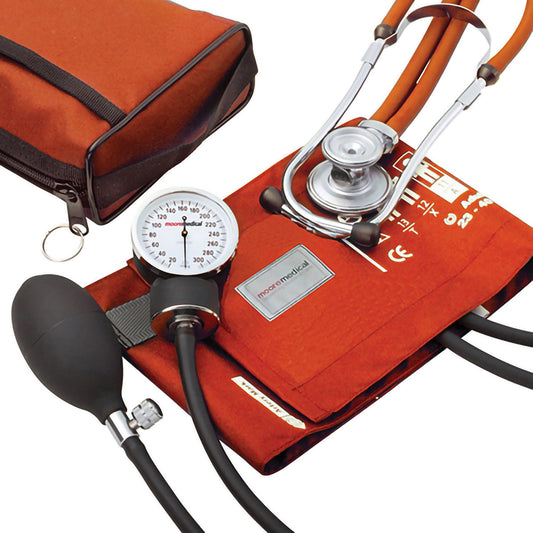 Mckesson Blood Pressure Combo Kit With Sprague Stethoscope, Orange, Size 11, 1/Ea