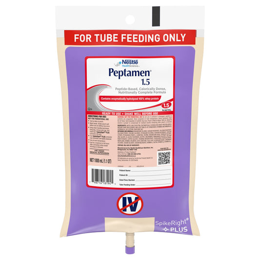 Peptamen® 1.5 Peptide-Based Nutritionally Complete Formula, 1 Liter Bag, 6/Cs
