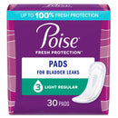 Poise® Bladder Control Pads, Light Absorbency, Regular Length, 120/CS