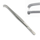 Osung 5.9" Curved Tissue Forceps 1 x 2 Teeth Semkin Tissue Pliers Premium -PT52C - Osung USA