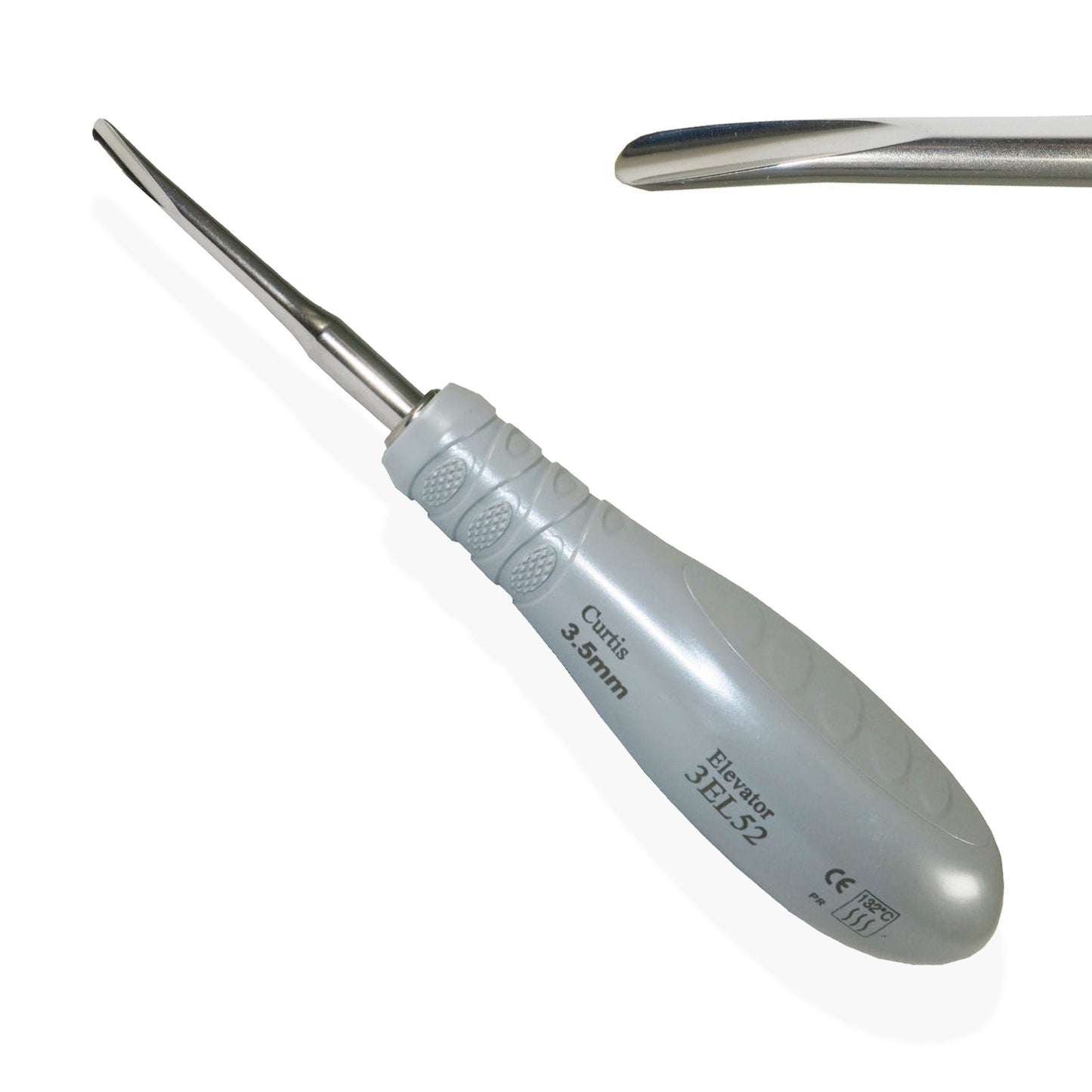 Dental Elevator, E 52, 3.5mm, Grey Handle [3EL52] - Osung USA