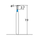Pear 1 mm Dia. Medium Grit Diamond Bur 5 per pack. 237.10M1 - Osung USA