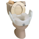 Lock-On Elevated Toilet Seat with Arms, 1/EA