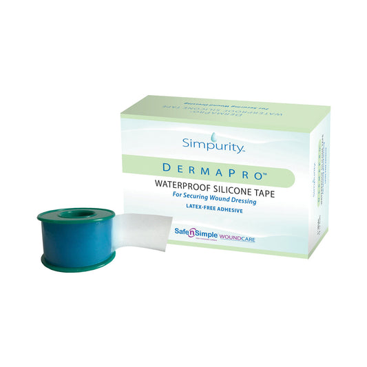 Dermapro™ Silicone Medical Tape, 2 Inch X 15 Foot, Transparent, 144/Cs