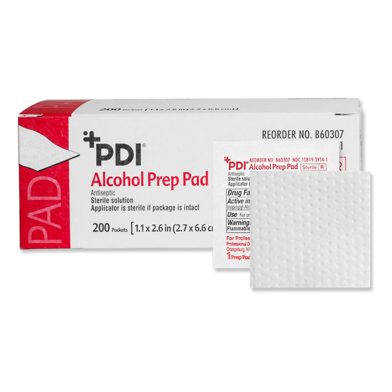 PDI® ALCOHOL PREP PAD, 2 X 2 INCH, SOLD AS 4000/CASE PROFESSIONAL B60307