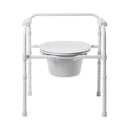 MCKESSON FOLDING FIXED ARM STEEL COMMODE CHAIR, 15½ – 21¾ INCH, SOLD AS 4/CASE MCKESSON 146-11148N-4