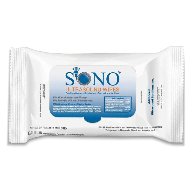 SONO® PREMOISTENED SURFACE DISINFECTANT CLEANER WIPES, SOLD AS 12/BOX ADVANCED SONO4018