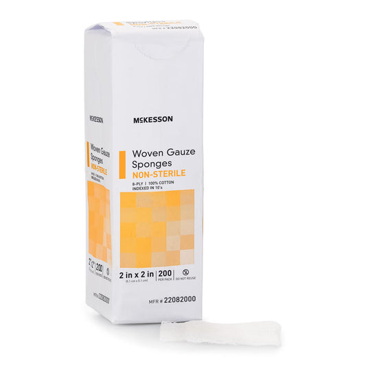 Mckesson Gauze Sponge, 2 X 2 Inch, Eight-Ply, 5000/Cs