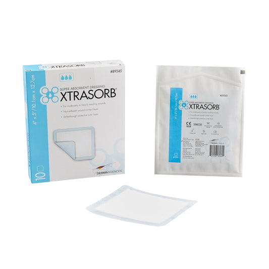 Xtrasorb™ Classic Gelling Foam Dressing, 4 X 5 Inch, 10/Bx