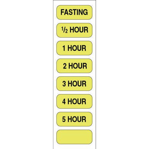 LABEL, FASTING YLW (100/PK), 100/PK