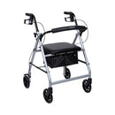 McKesson Folding Aluminum Four-Wheel Rollator, Silver, 1/EA