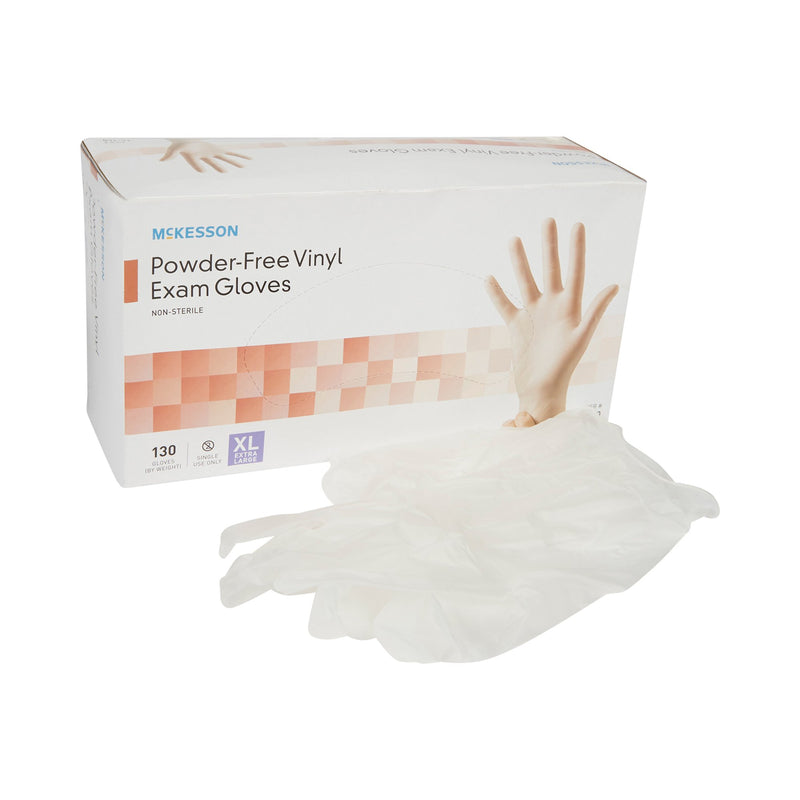 MCKESSON VINYL EXAM GLOVE, EXTRA LARGE, CLEAR, SOLD AS 1300/CASE MCKESSON 14-140