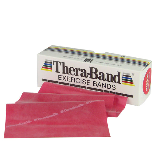 TheraBand® Exercise Resistance Band, Red, 5 Inch x 6 Yard, Medium, 1/EA