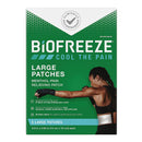 BIOFREEZE® MENTHOL PAIN RELIEF PATCHES, LARGE, SOLD AS 120/CASE BOXOUT RKT3210136