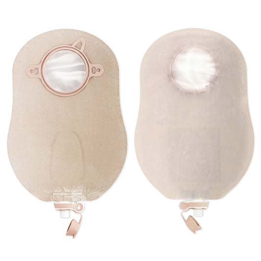 New Image™ Two-Piece Ultra Clear Urostomy Pouch, 57 mm Flange, Red Match, 10/BX