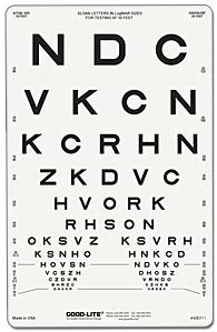 Chart, Eye Sloan Letter Proportionally Spaced 10", 1/Ea