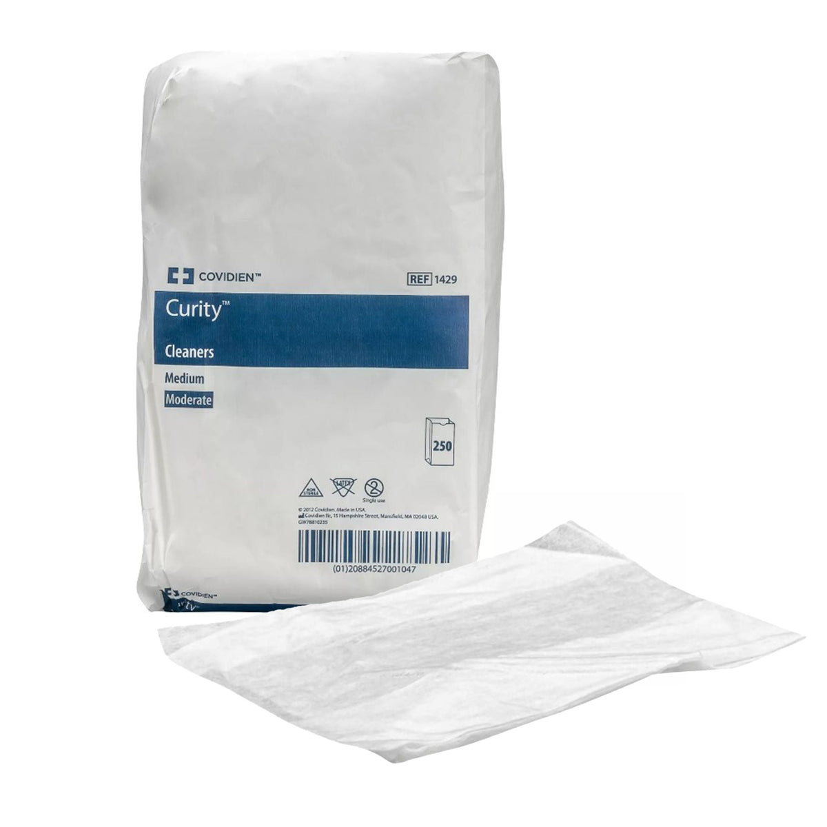 Curity™ Nonwoven White Washcloth, Disposable, 7-1/2 x 13-1/2 Inch, 3000/CS