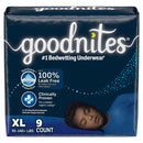 GoodNites® Bedwetting Underwear, Extra Large for Boys weighing 95 – 140 lbs., 9/PK