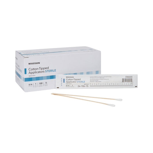 Mckesson Sterile Swabsticks, Cotton Tip, 6 Inch Wood Shaft, 1000/Cs