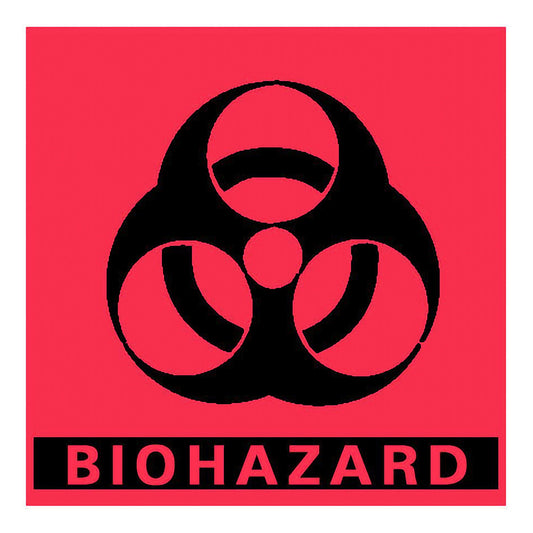 Barkley® Biohazard Warning Label, 5 x 5 Inch, 1/RL