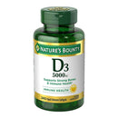 NATURE'S BOUNTY® VITAMIN D-3 SUPPLEMENT, SOLD AS 1/BOTTLE US 07431229176
