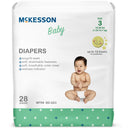 McKesson Baby Diapers, Size 3 for Babies weighing 16 – 28 lbs., 4/CS