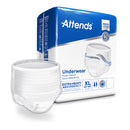 ATTENDS® CARE ADULT ABSORBENT UNDERWEAR, HEAVY ABSORBENCY, X-LARGE, WHITE, SOLD AS 25/BAG ATTENDS APV40100
