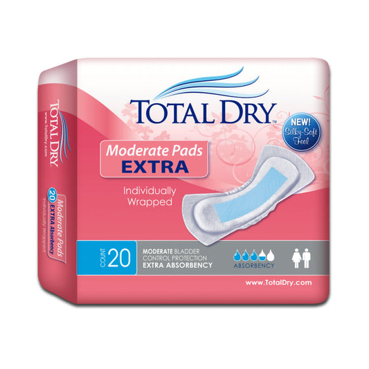 Totaldry™ Moderate Extra Bladder Control Pad, 11-Inch Length, 180/Cs