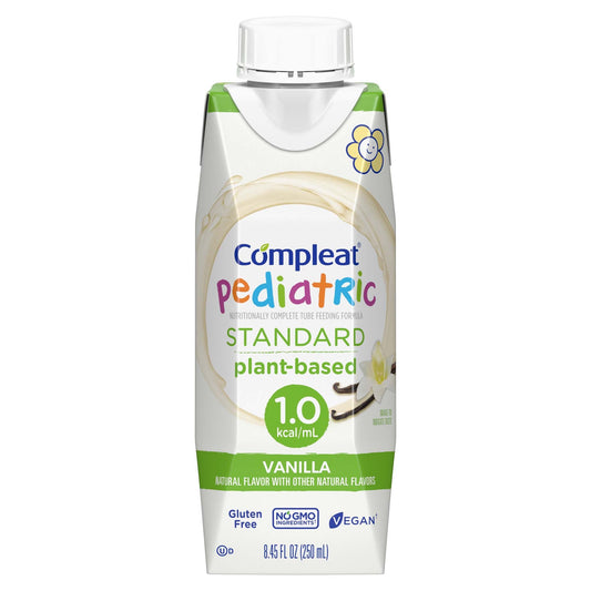 Compleat® Pediatric Standard Plant-Based 1.0 Cal Tube Feed Formula, Vanilla, 24/Cs