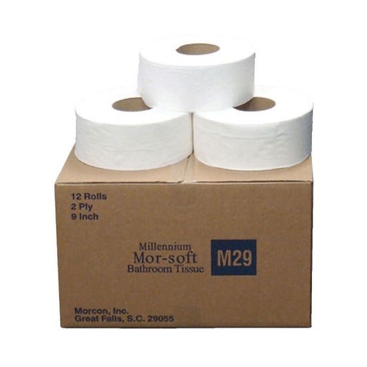 Mor-Soft™ 2 Ply Jumbo Bath Tissue, 9 Inch x 700 Foot, 12/CS