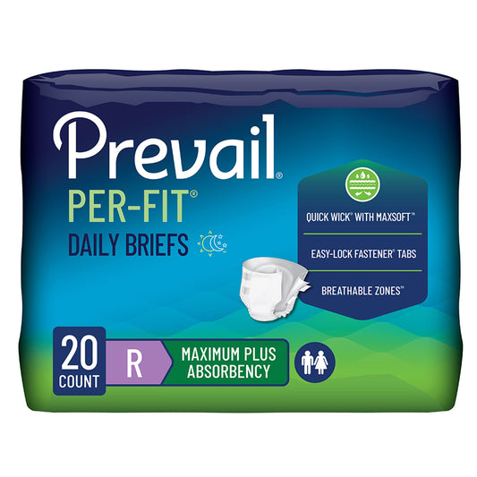Prevail® Per-Fit® Maximum Incontinence Brief, Regular, 80/Cs