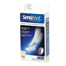 SOCK, COMPRSN KNEE-HI CLSD TOESENSIFOOT WHT LG 8-15MMHG, 1/PR