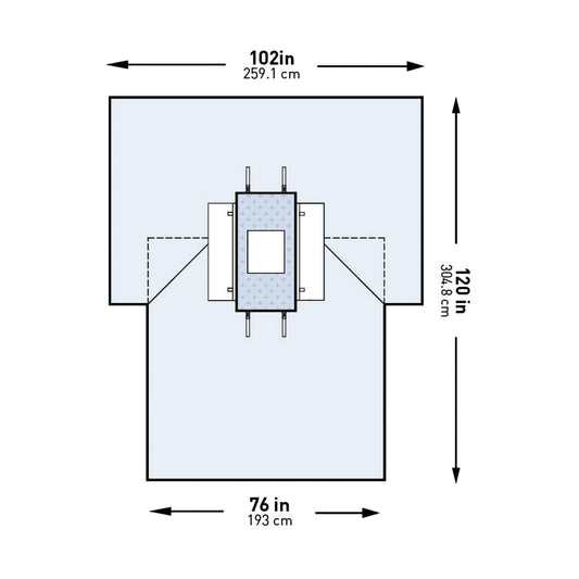 Mckesson Sterile Laparotomy Drape, 102 X 76 X 120 Inch, 10/Cs