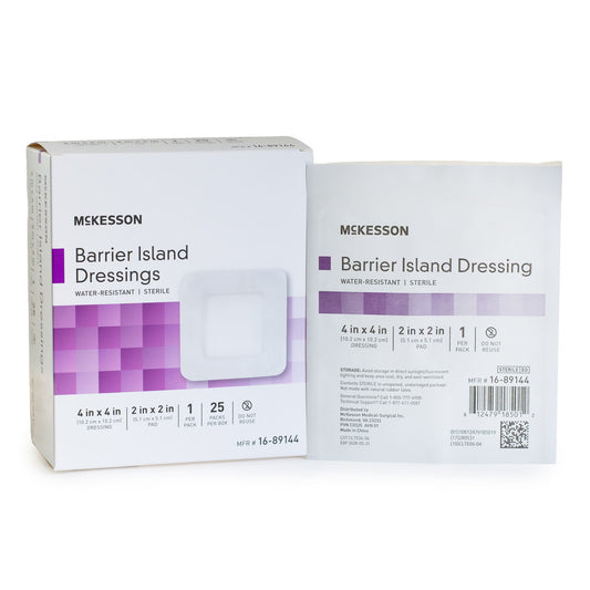 Mckesson Composite Barrier Island Dressing, 4 X 4 Inch, 100/Cs