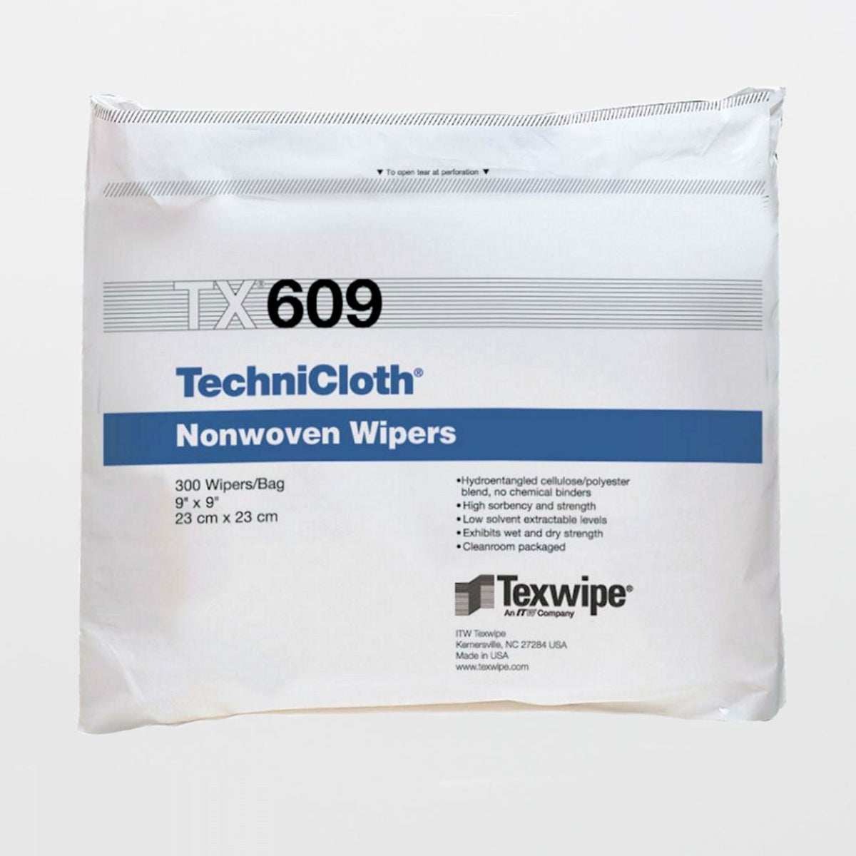 Wipe, Dry Technicloth Non-Woven 9"X9" (300/Bg 10Bg/Cs), 3000/Cs