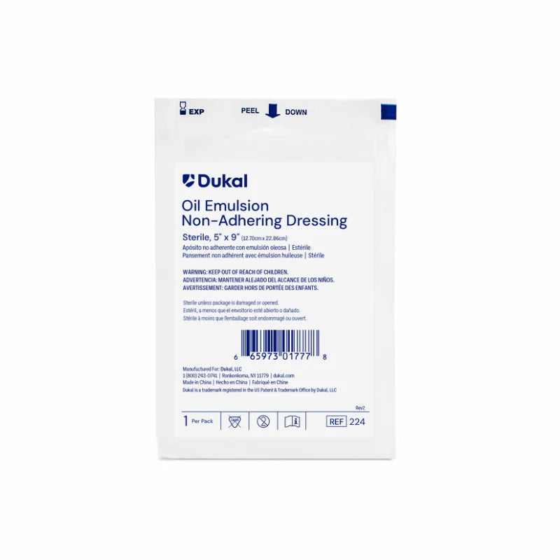 Dukal Alba Permeable Non-Adhering Dressings Dressing Oil Emulsion 5X9St 1/Pk 12Pk/Bx