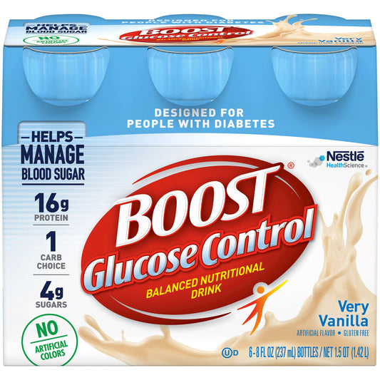 Boost® Glucose Control Vanilla Balanced Nutritional Drink, 8-ounce Bottle, 6/PK