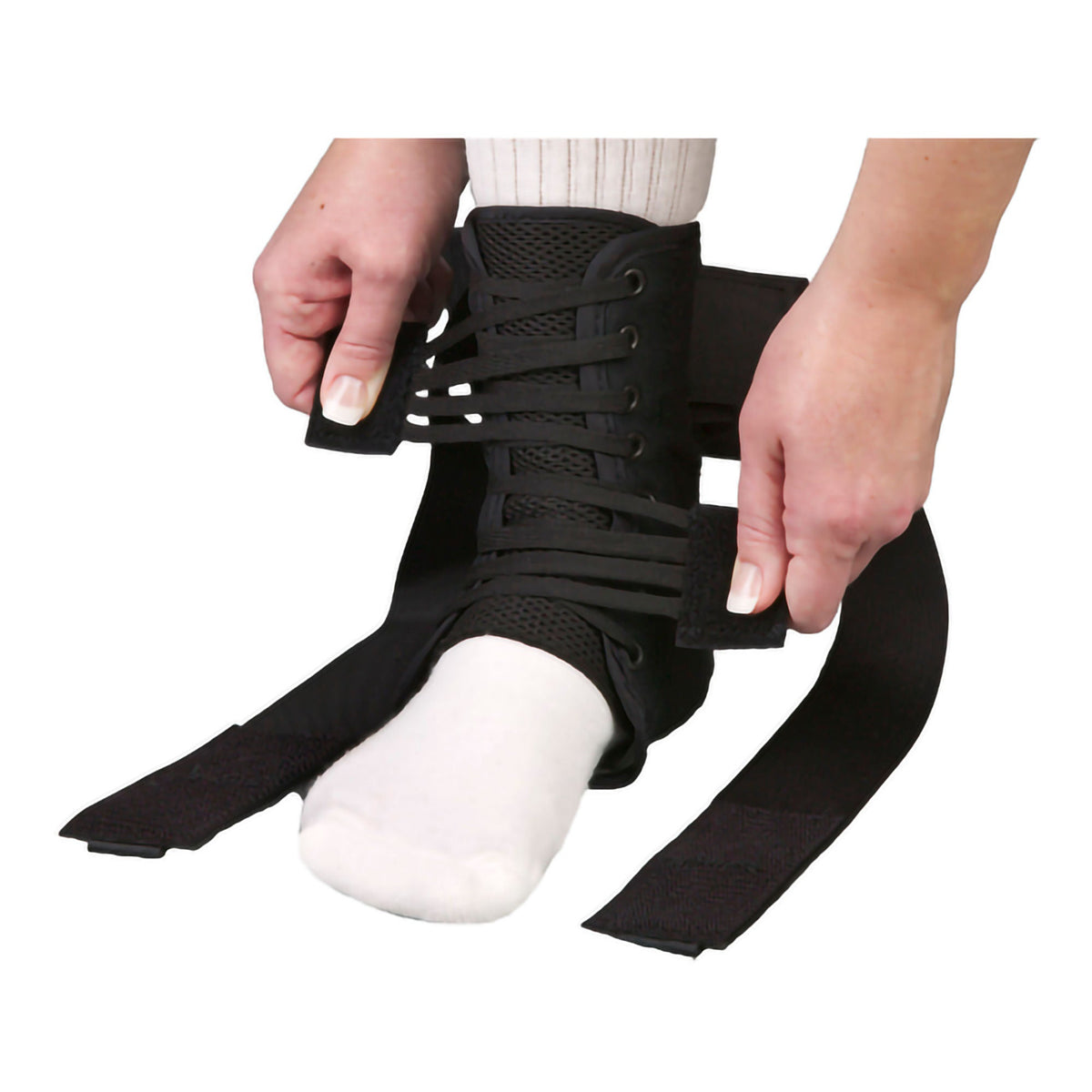 Ankle Brace, Aso Speed Lacer Blk Xsm Mdspec, 1/Ea