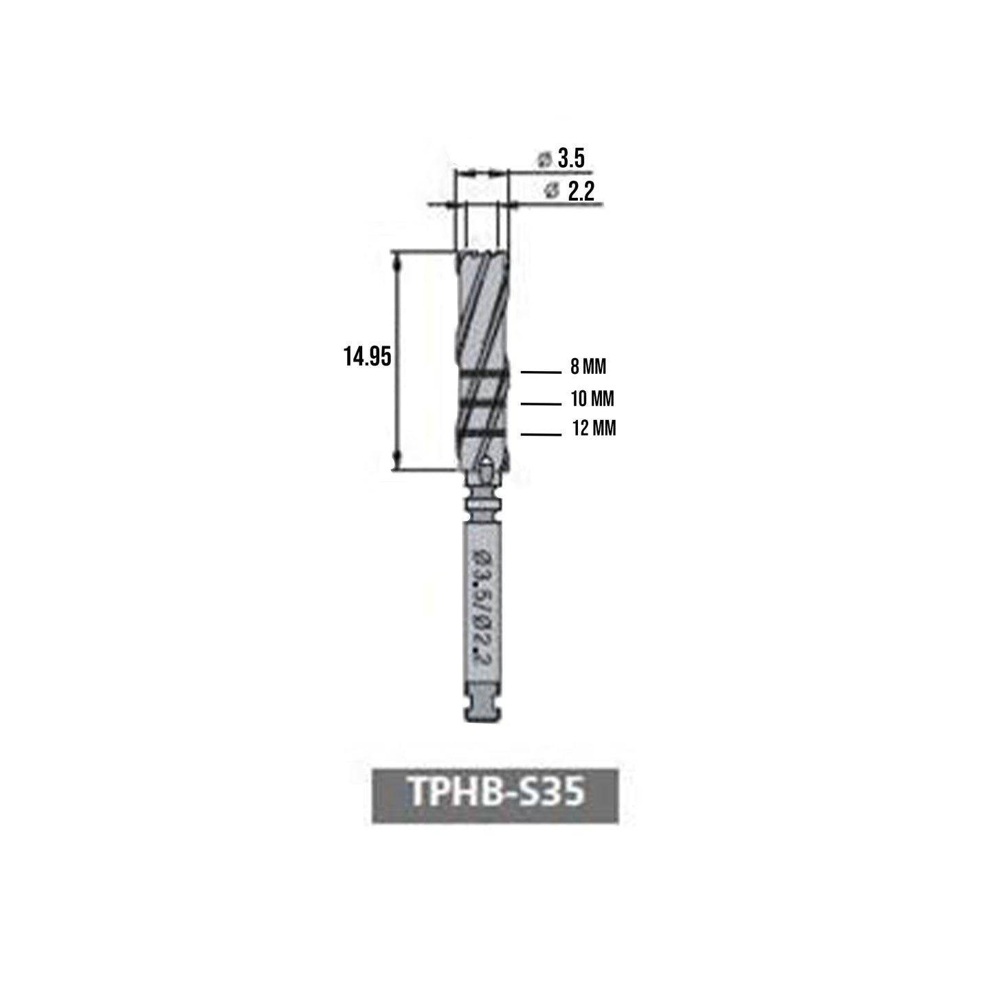 Dental Implant Trephine Bur, Drill TPHB-S35 - Osung USA