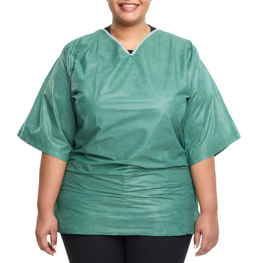 Graham Medical Short Sleeve Scrub Shirt, Green, 2X-Large, 30/CS