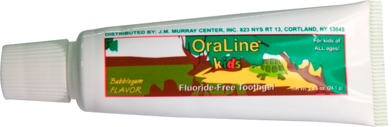 JM MURRAY ORALINE FLAVORED TOOTHGEL. TOOTHGEL FLUORIDE BUBBLEGUM.85 OZ 144/CS (DROP), CASE - BriteSources