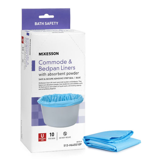 Mckesson Commode And Bedpan Liner With Absorbent Powder, 100/Cs