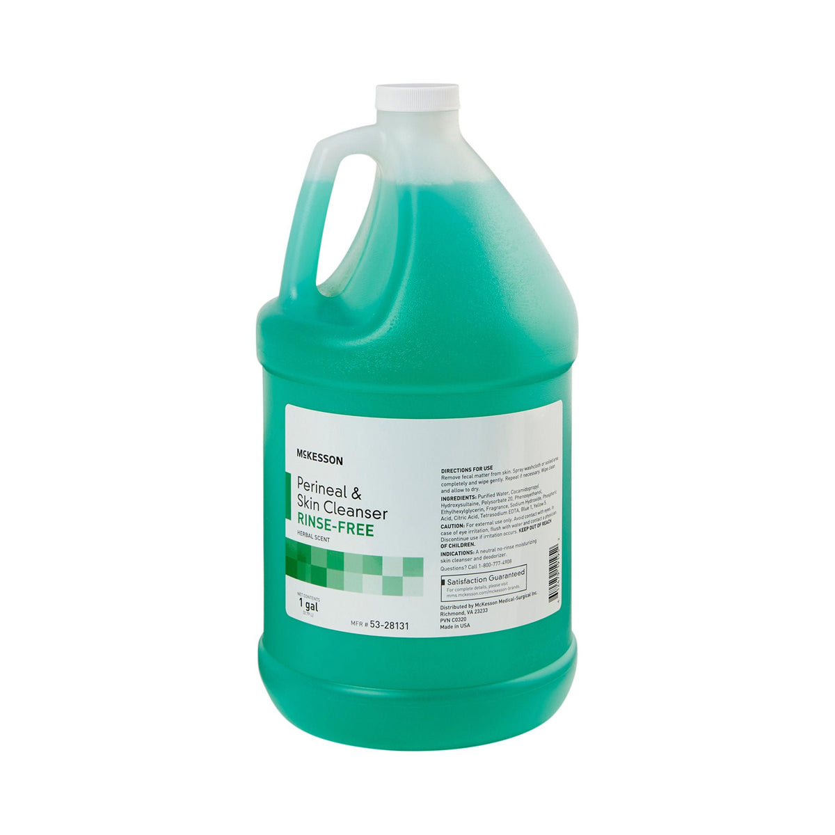 McKesson Rinse-Free Perineal Wash, Herbal Scent, 1 gal., 4/CS