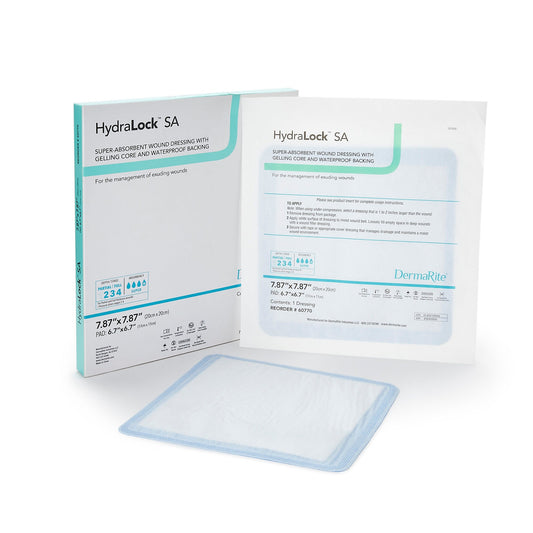 HydraLock™ SA Super Absorbent Dressing, 20 x 20 Centimeter, 10/BX