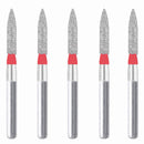 Cylindrical, Ogival End 1.2 mm Dia. Fine Grit Diamond Bur 5 per pack. 245.12F1 - Osung USA