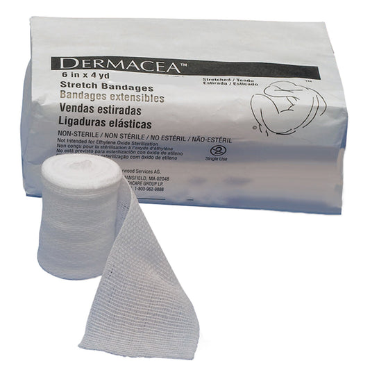 Dermacea™ Sterile Conforming Bandage, 6 Inch X 4 Yard, One-Ply, 1/Bg