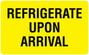 LABEL REFRIG UPON ARRIVAL270/RL, 1/EA